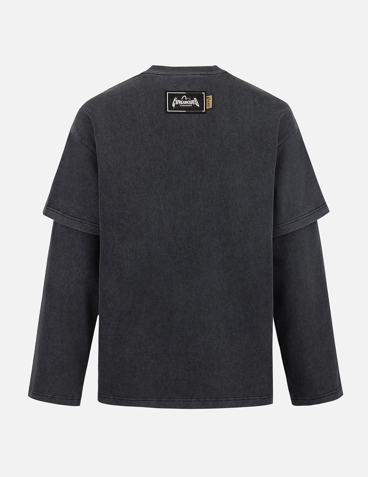 Heavy Washed Regular Fit 2-in-1 Long-Sleeve T-Shirt