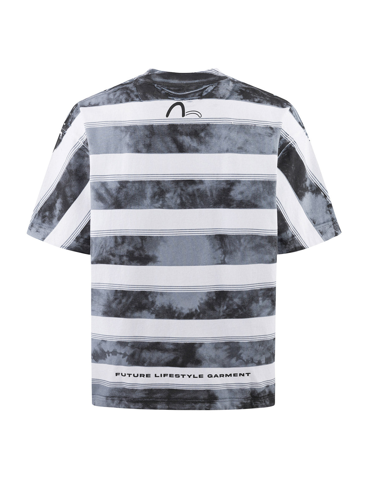 Washed Tie-Dye Stripe Loose Fit T-shirt