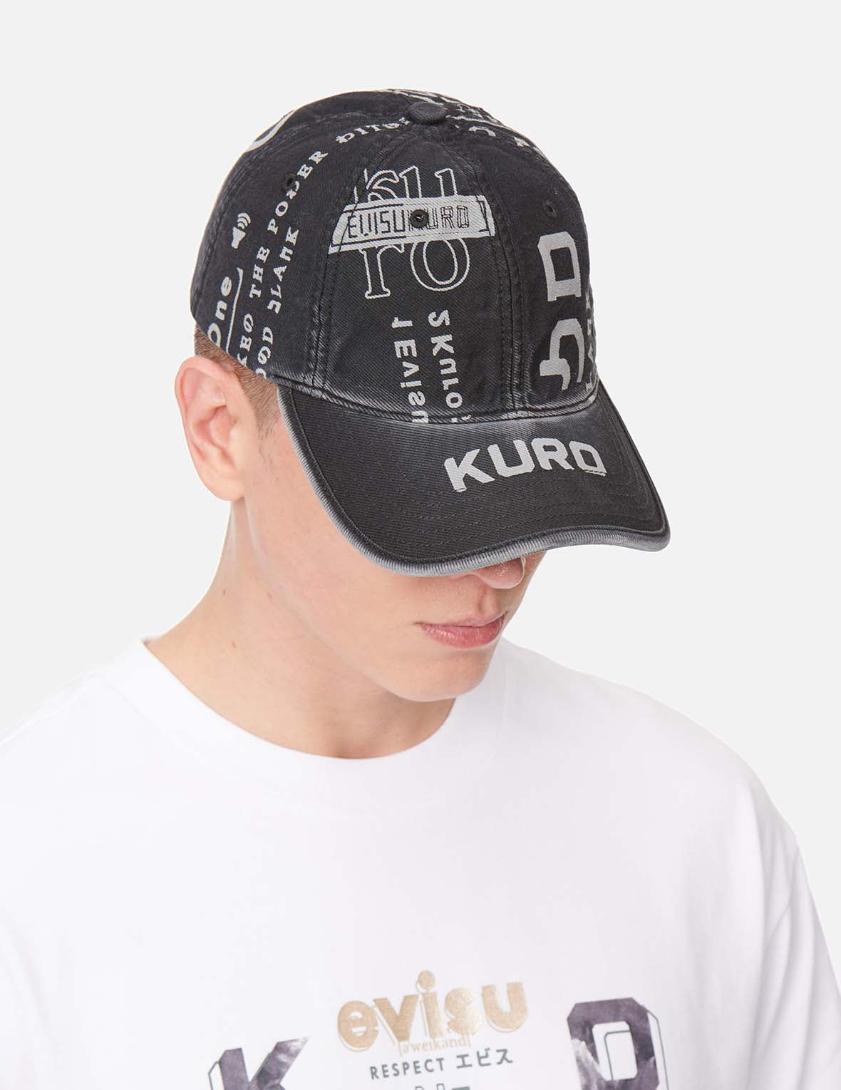 Logo and Slogan Print Dad Cap