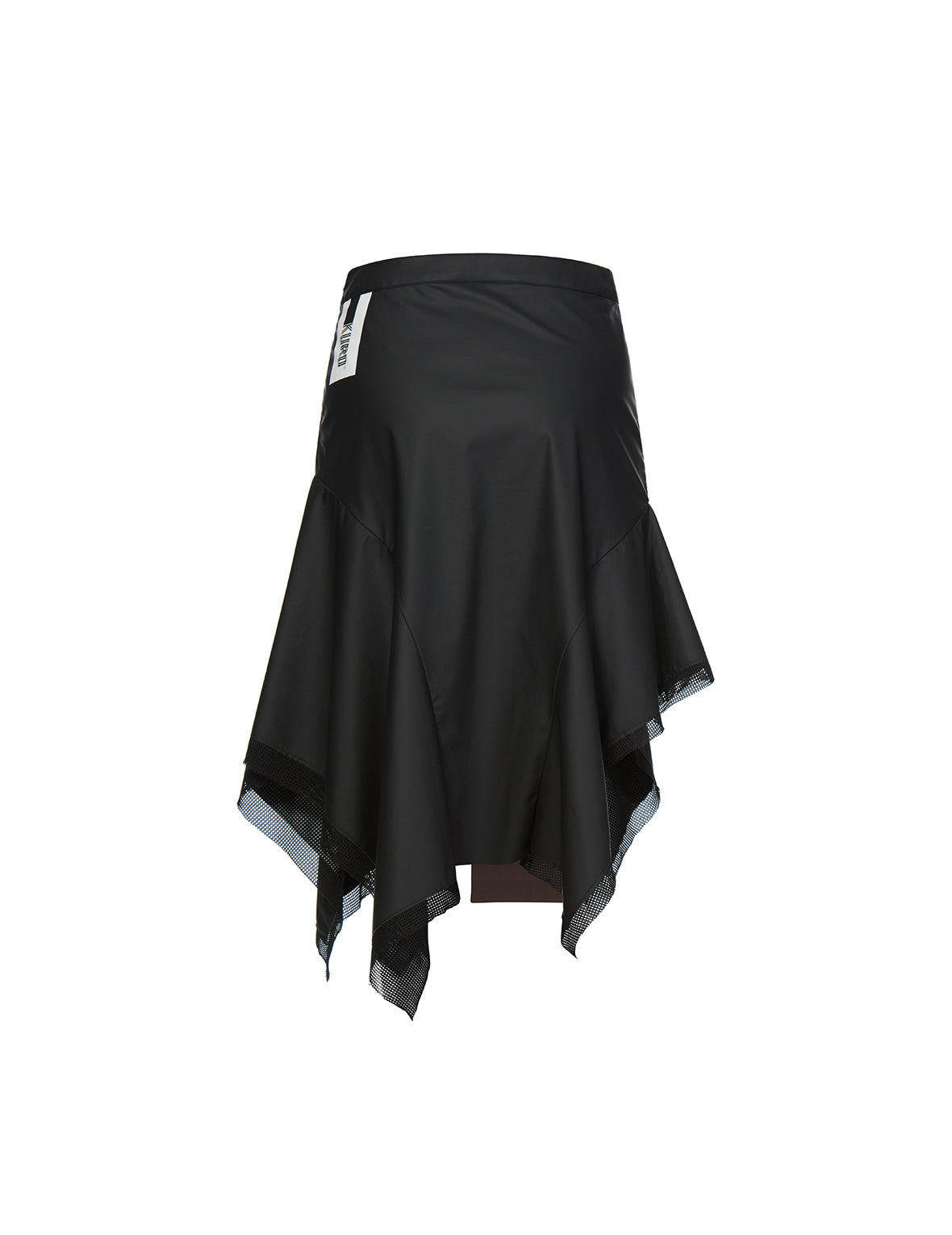 Mesh Trim Asymmetric A-line Skirt – EVISU