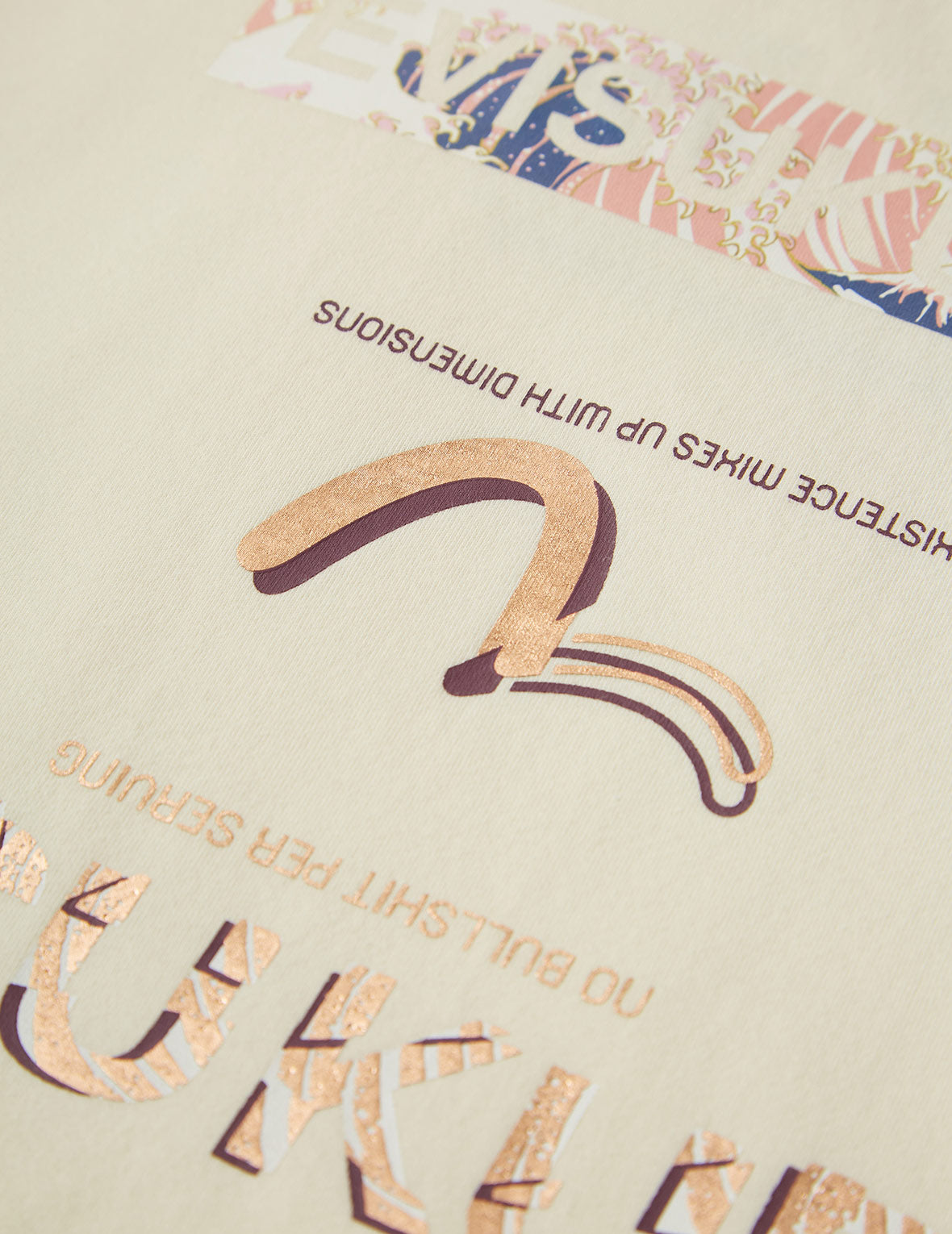 Ukiyo-E Infused Logo Label Print Oversized T-shirt