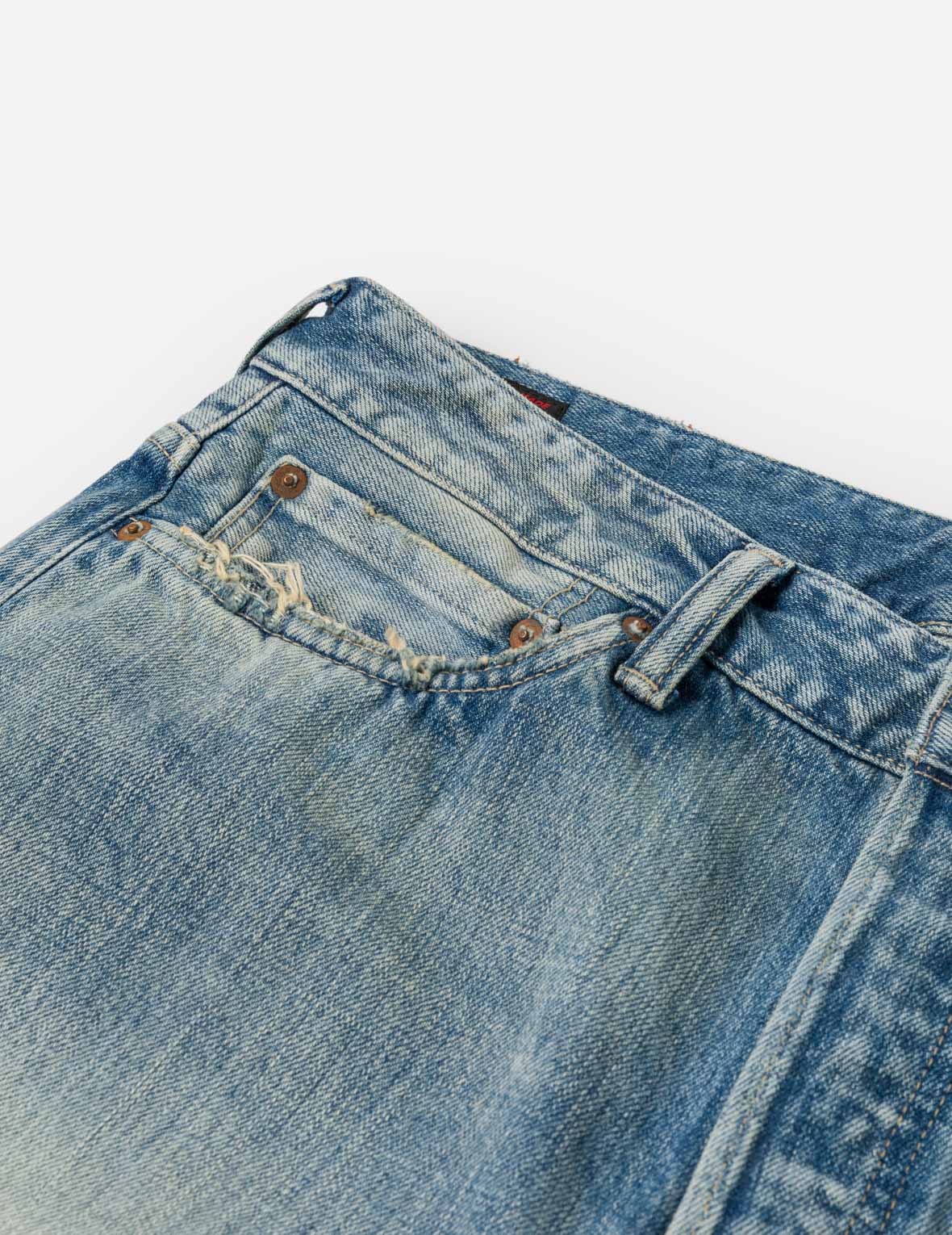 Light-washed Seagull Print Regular Fit Jeans #2020