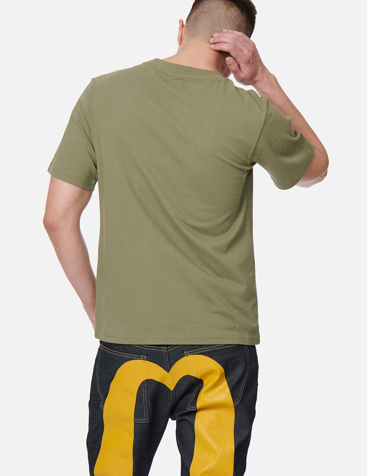 Kamon-pattern Seagull Motif Print T-Shirt