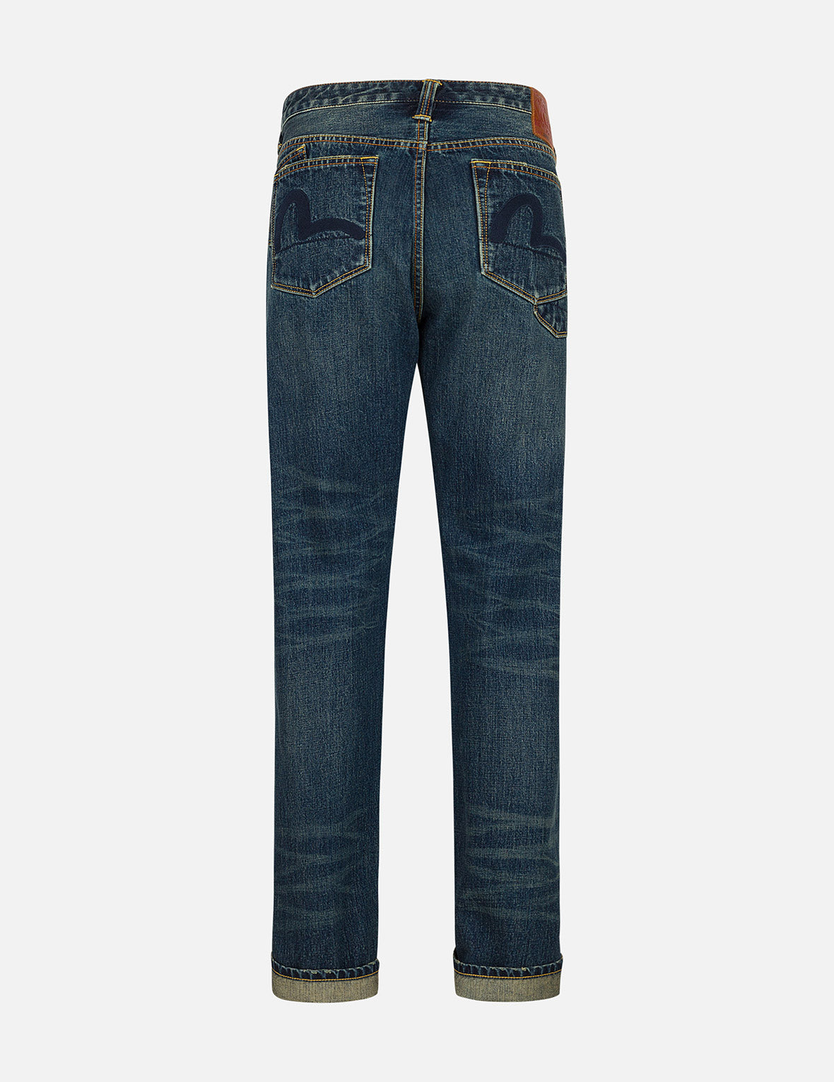 Seagull Appliqué Embroidery Regular Fit Jeans #2000