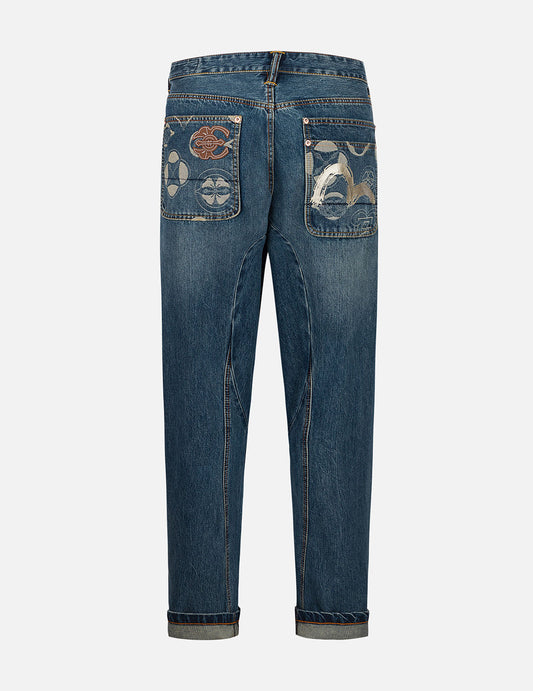 Kamon Jacquard Pockets 3D Fit Jeans