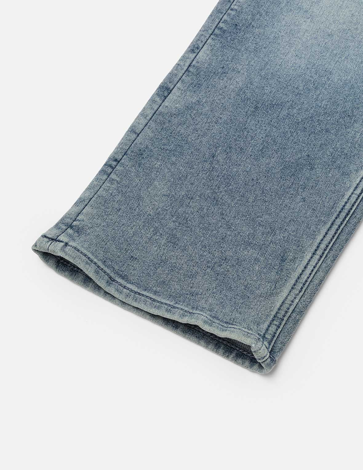 Artistic Brush Daicock Print Cropped Jeans #2027