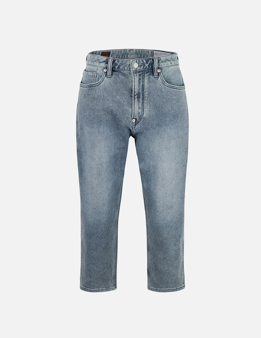 Artistic Brush Daicock Print Cropped Jeans #2027