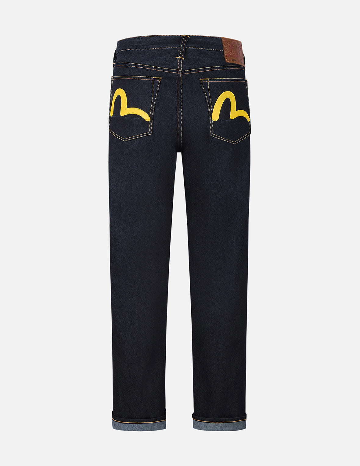 Yellow Seagull Print Regular Fit Jeans #2000