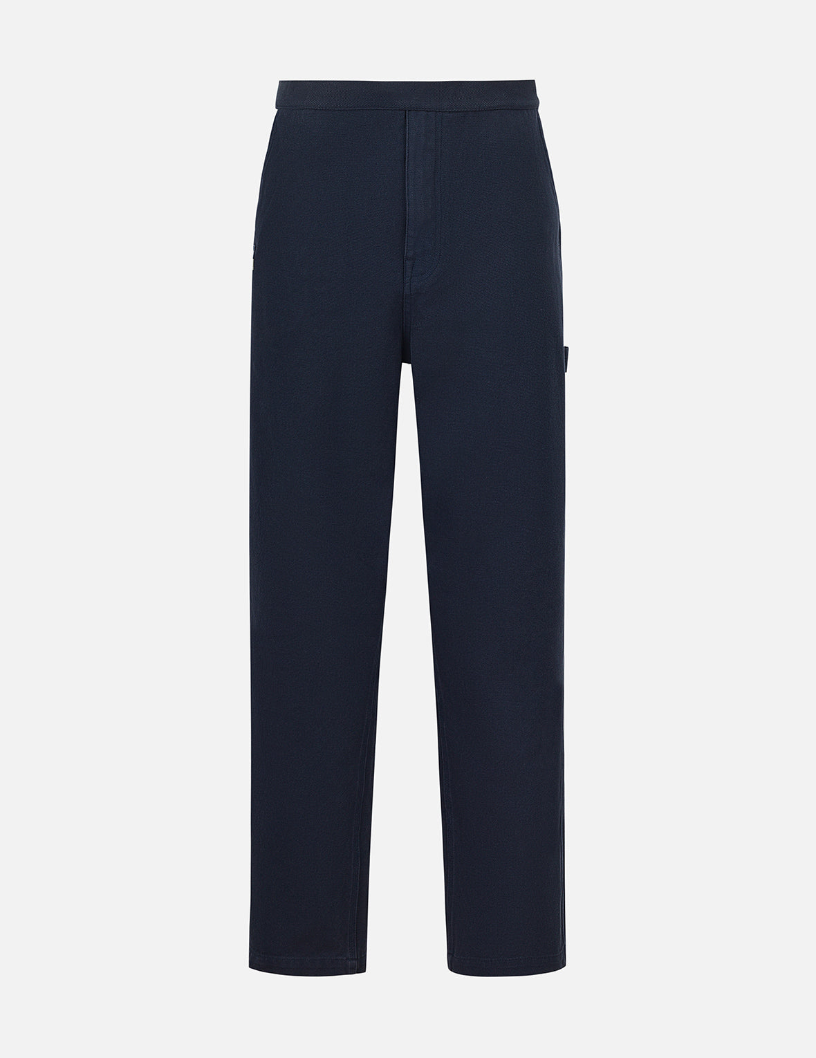 Slogan Appliqué Embroidery Straight Fit Worker Chino