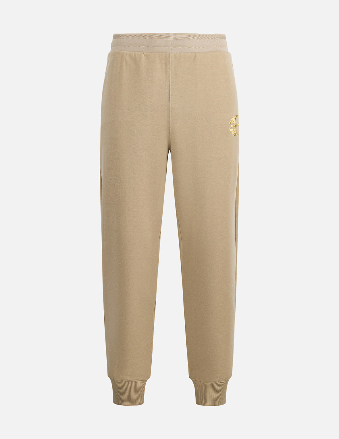 Kamon Embroidery and Logo Brocade Appliqué Regular Fit Sweatpants