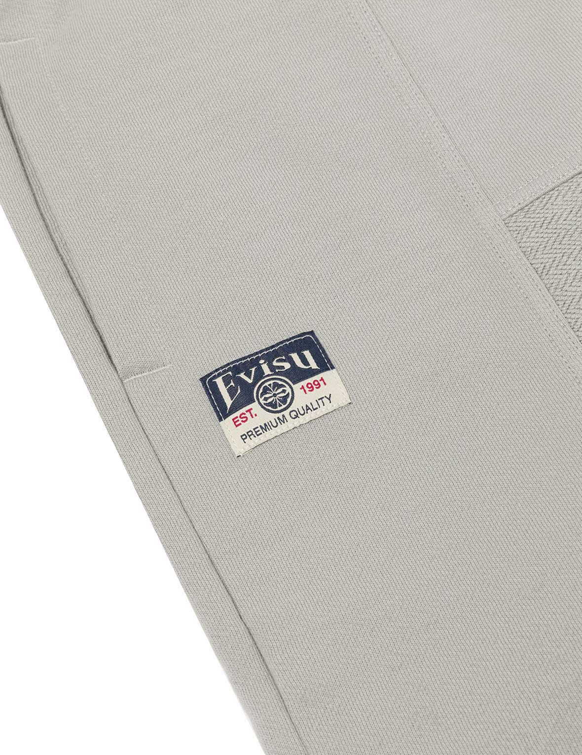 Kamon Appliqué and Fabric Blocking Fashion Fit Sweatpants