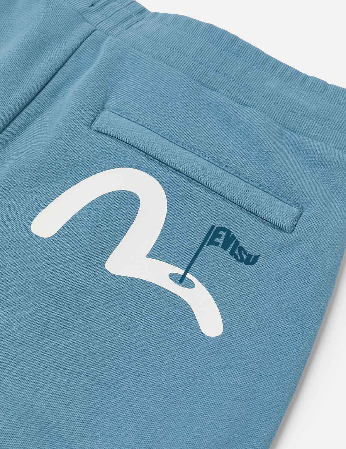 Seagull and EVISU Flag Print Regular Fit Sweatshorts