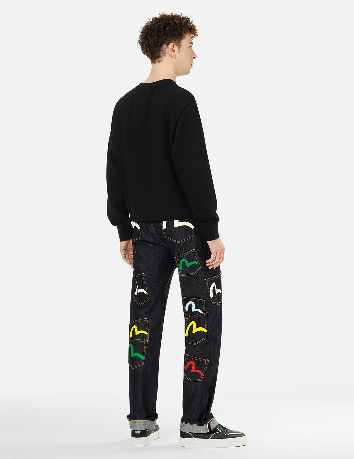 Daruma and Logo Embroidery Relax Fit Sweatshirt