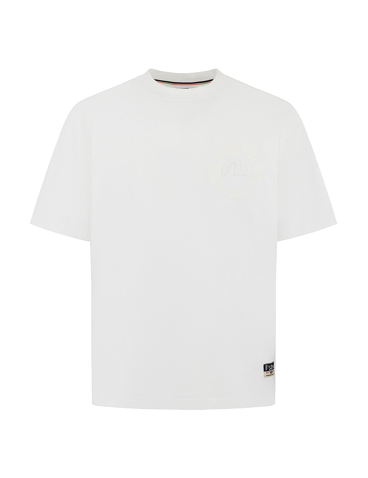 Hakutaku Print and Seagull Emboss Print Loose Fit T-shirt