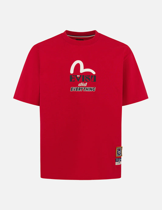 Daruma and Totem Print Relax Fit T-shirt