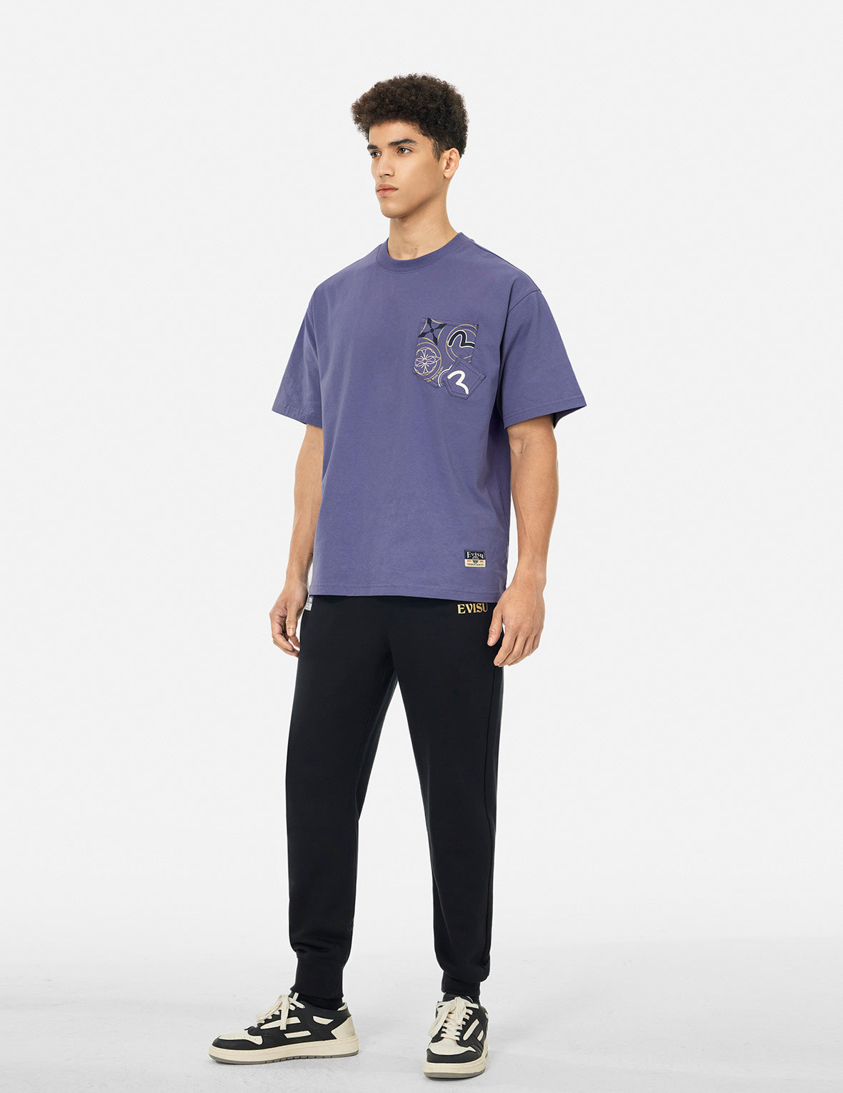 Multi-Pocket and Multi-Print Loose Fit T-shirt