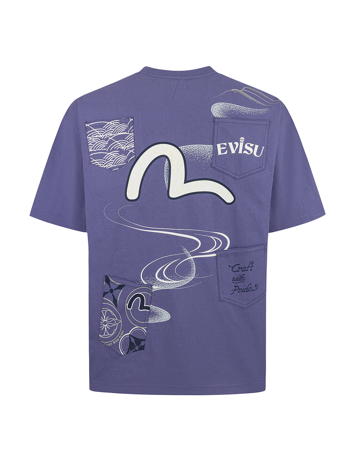 Multi-Pocket and Multi-Print Loose Fit T-shirt