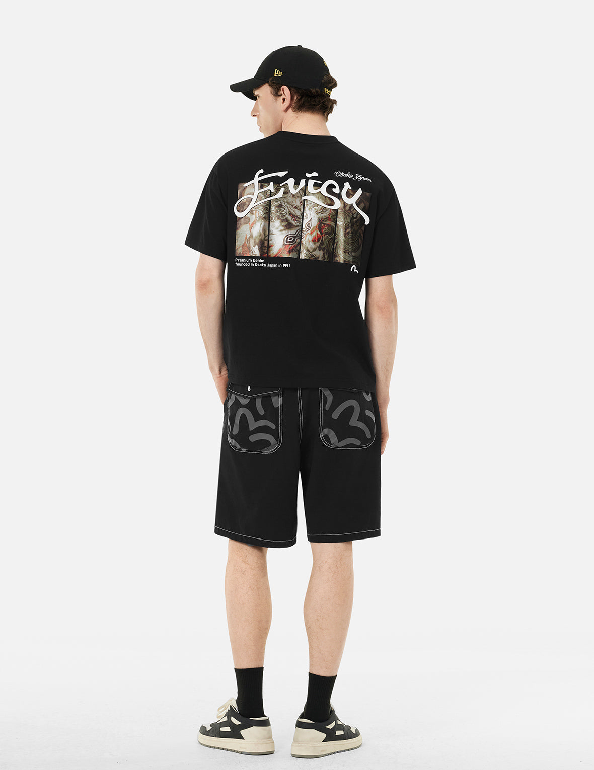Hakutaku Seagull Print Relax Fit T-Shirt