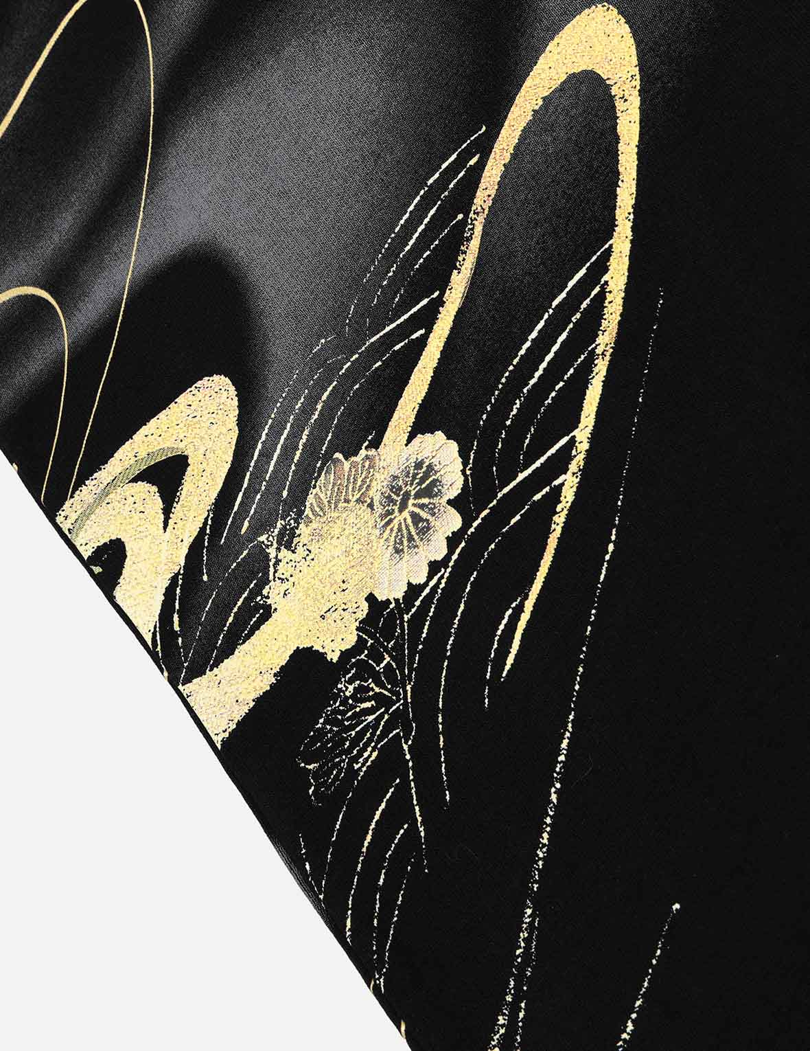 Brocade Kamon and Allover Print Relax Fit T-Shirt
