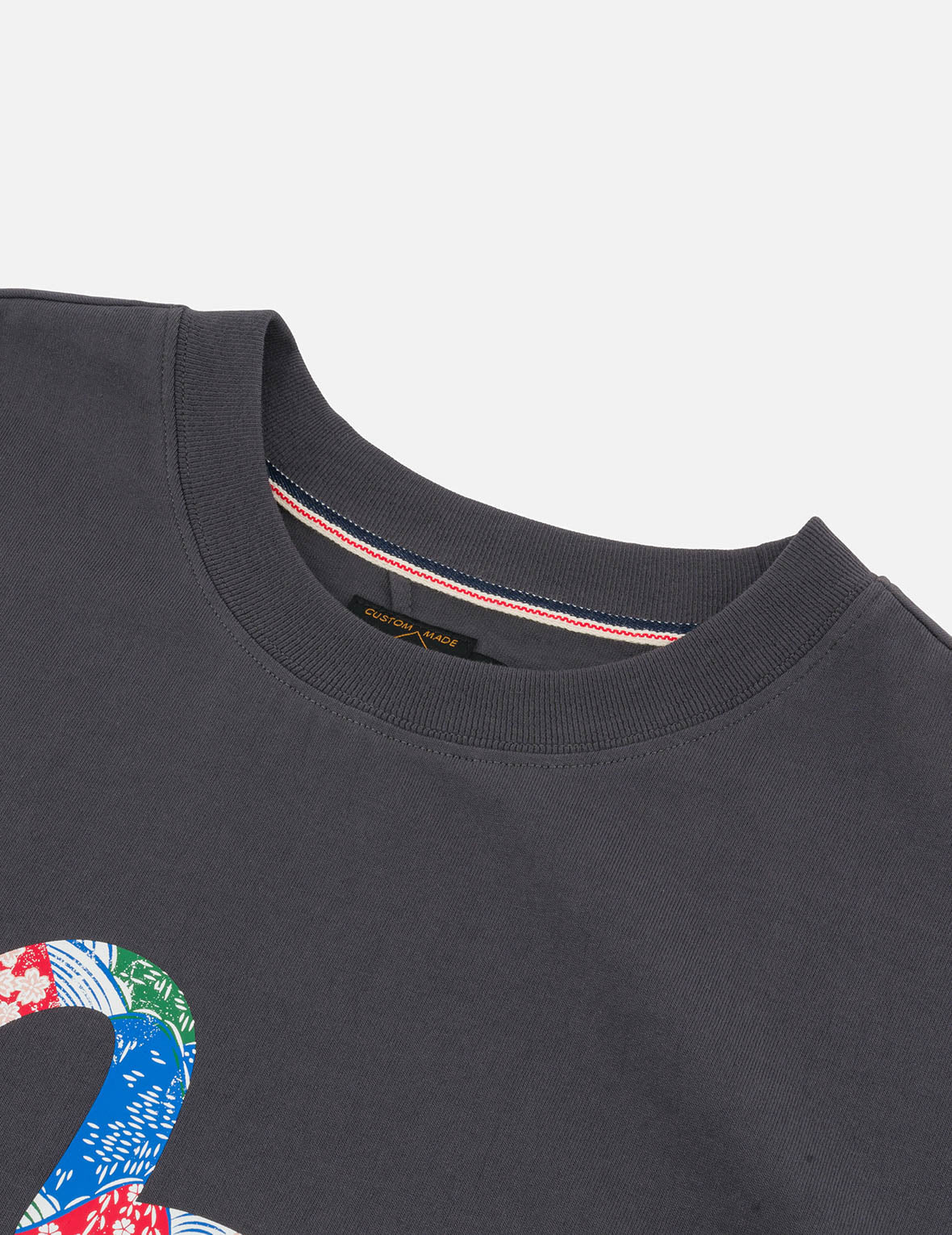 Seagull Print and Japanese Patch Logo Relax Fit T-shirt