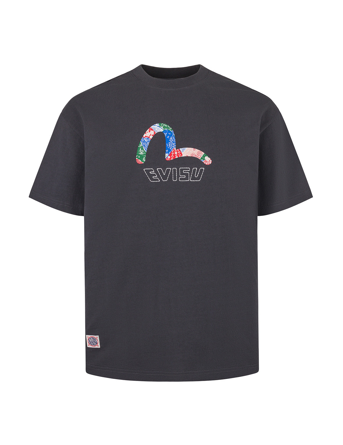 Seagull Print and Japanese Patch Logo Relax Fit T-shirt