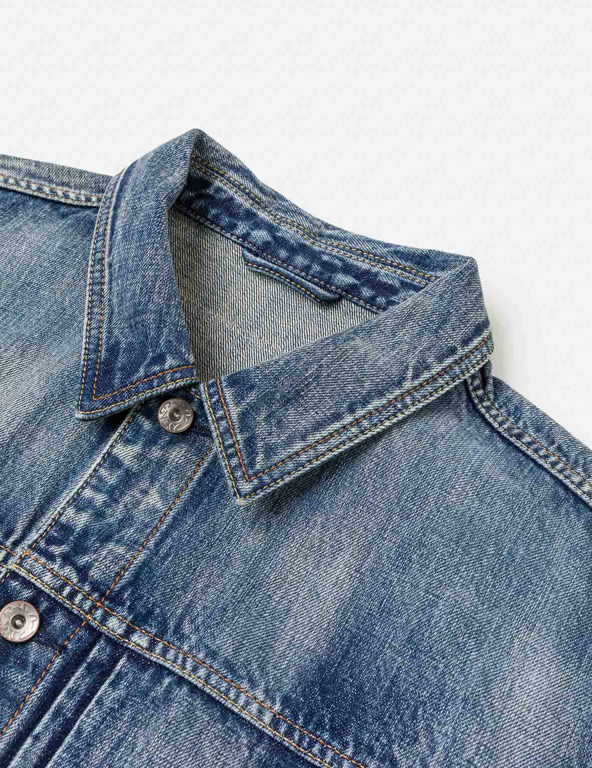 Brocade Patch Multi-pocket Denim Jacket – EVISU