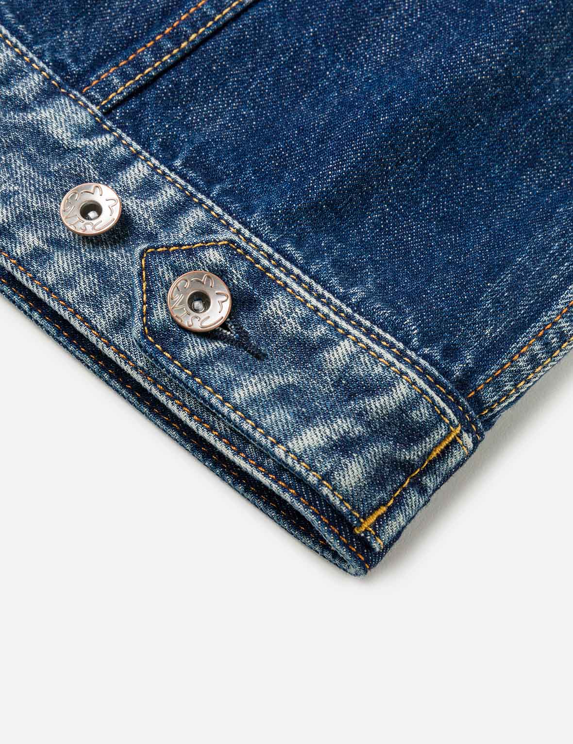 Brocade Patch Multi-pocket Denim Jacket – EVISU