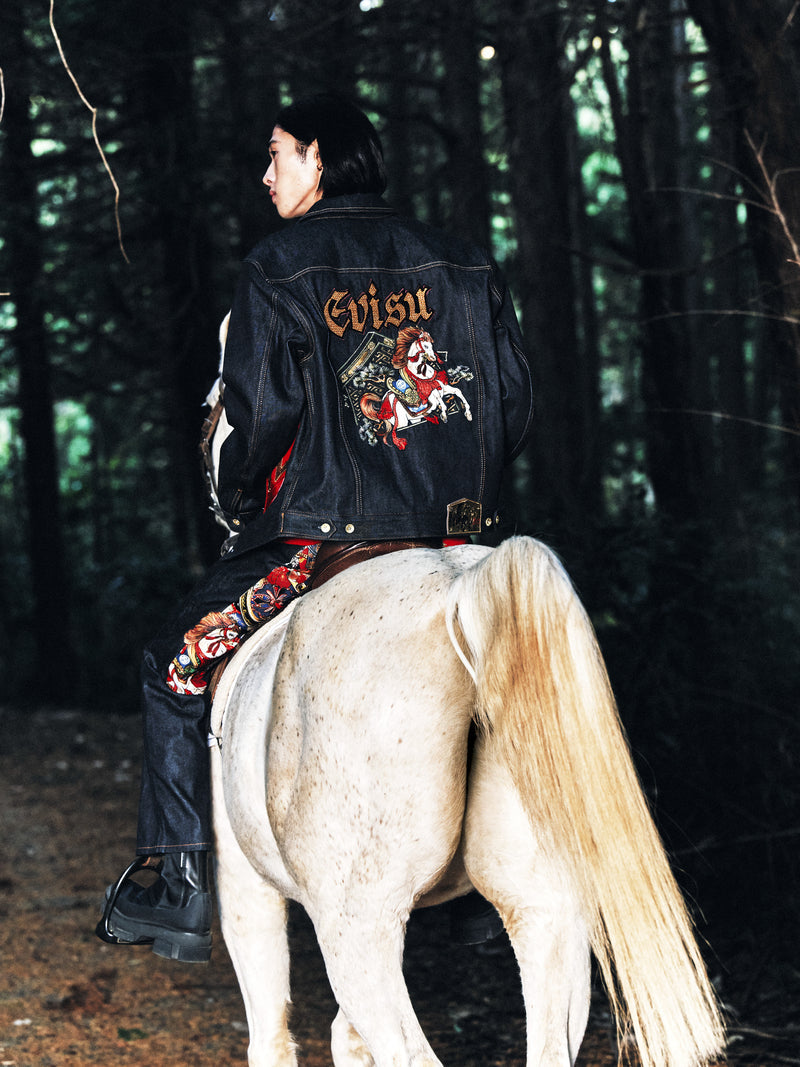 Year Of Horse Embroidery Denim Jacket
