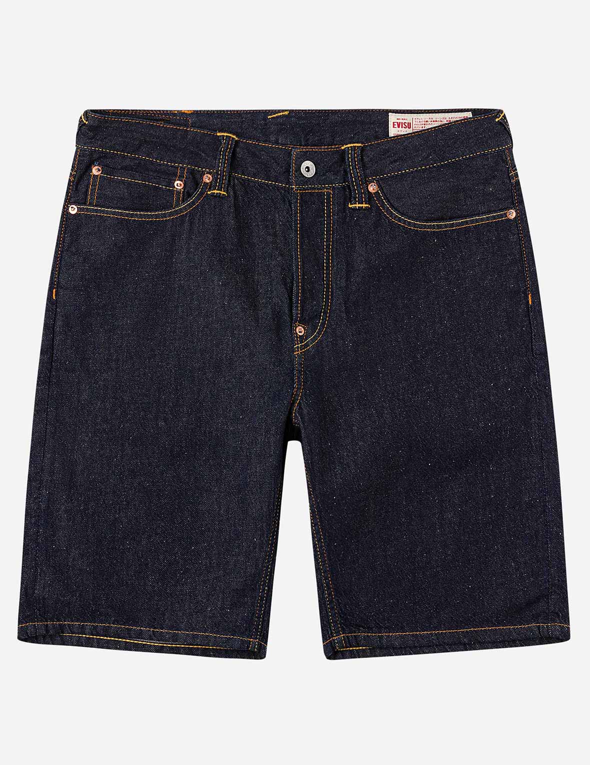 Seagull & Kanji Printed Pocket Denim Shorts – EVISU