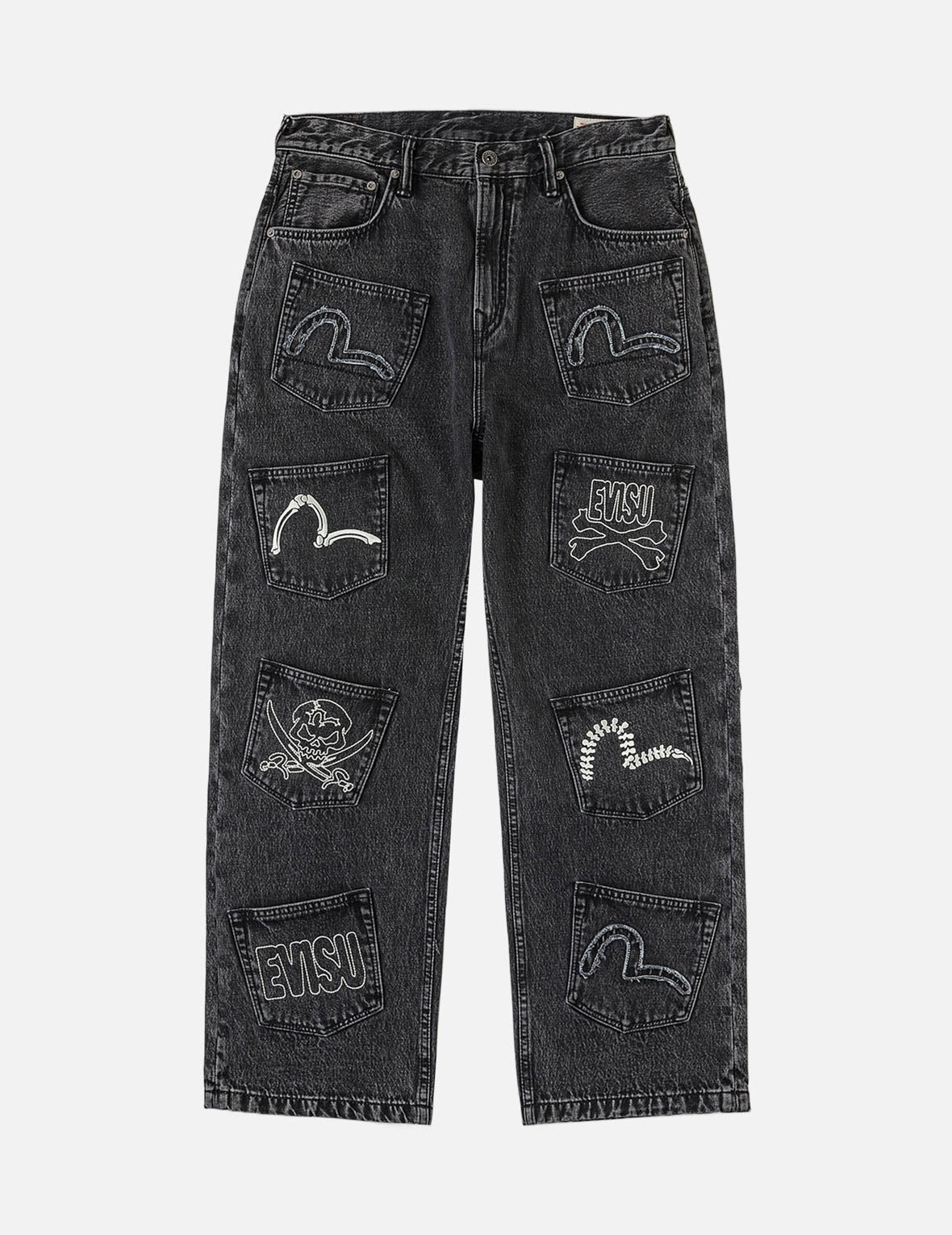 Skull Multi-Pocket Denim Jeans – EVISU