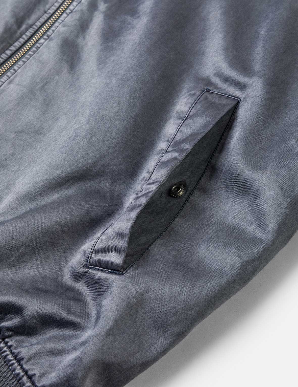 Garment Dyed Daruma Embroidery Bomber Jacket