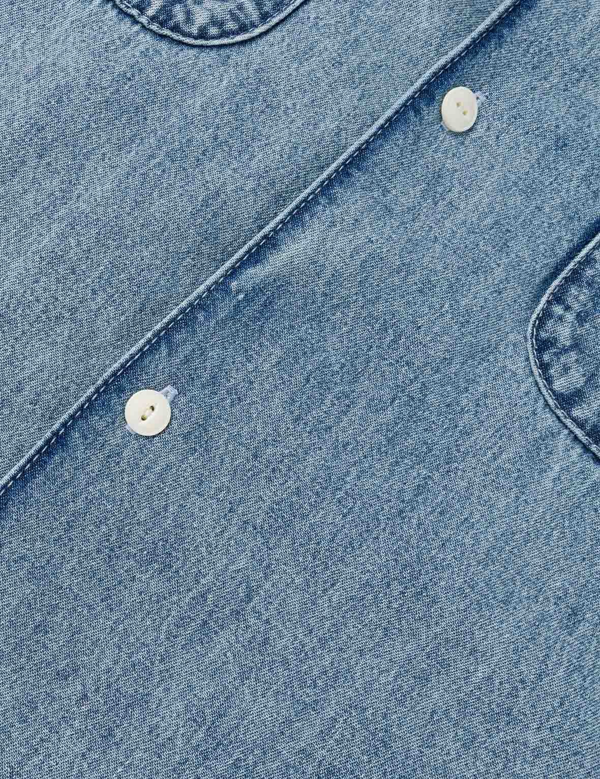 Dual Pocket Boxy Denim Shirt