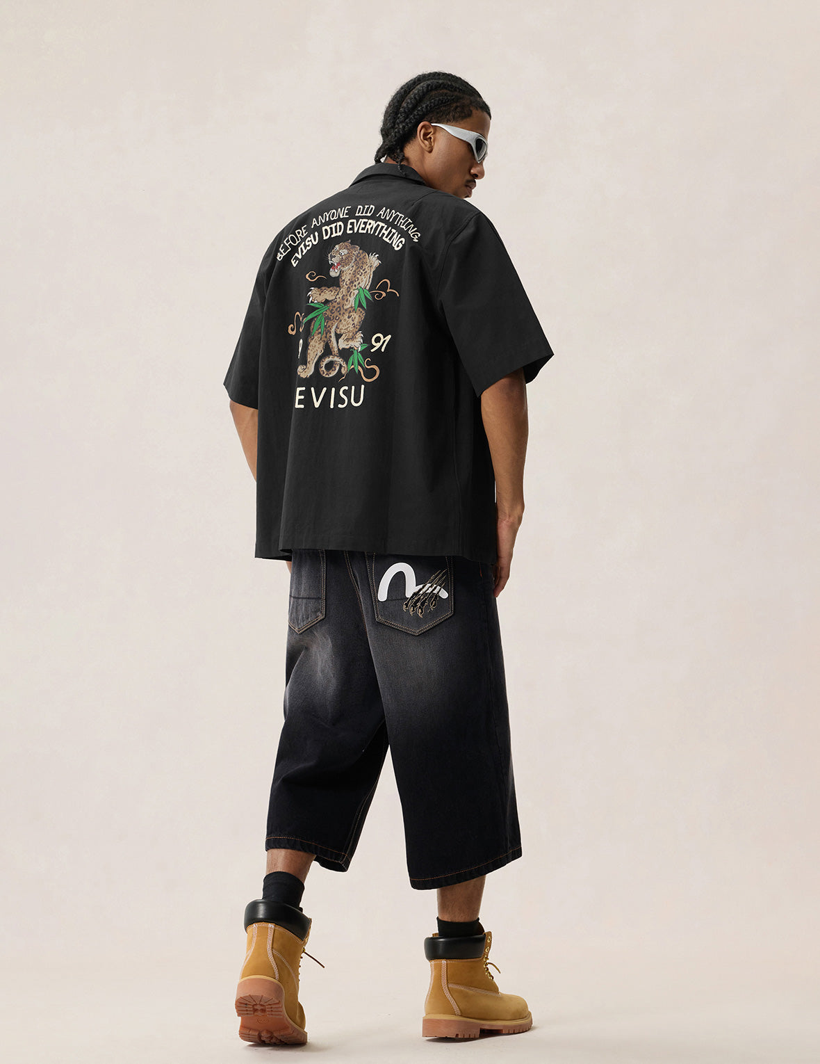 Leopard Print Logo Embroidery Shirt