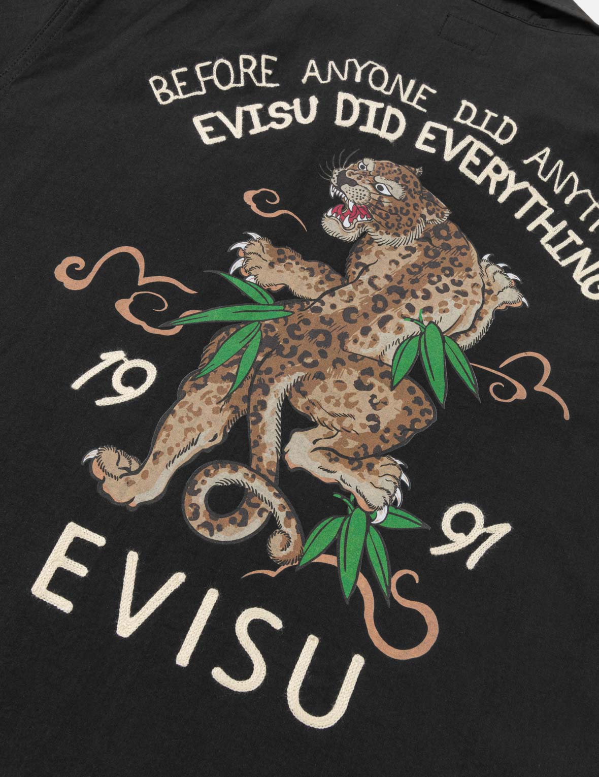 Leopard Print Logo Embroidery Shirt