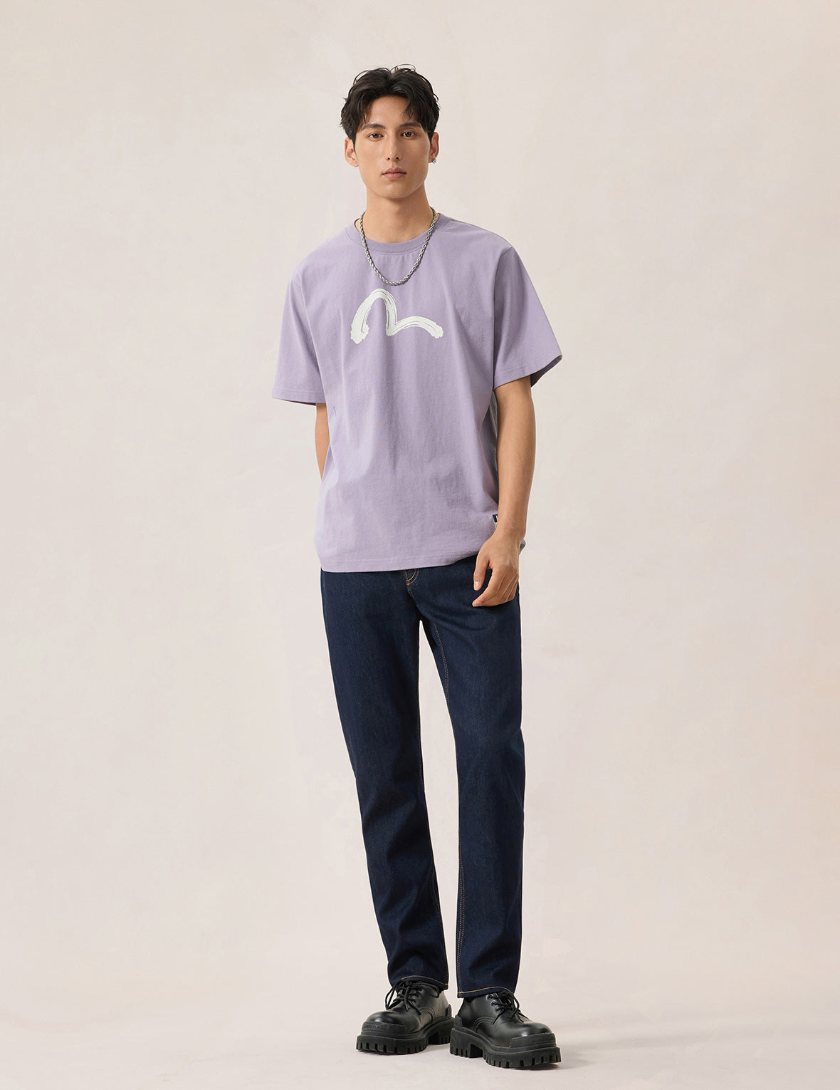 Hand-Brushed Seagull Print T-Shirt