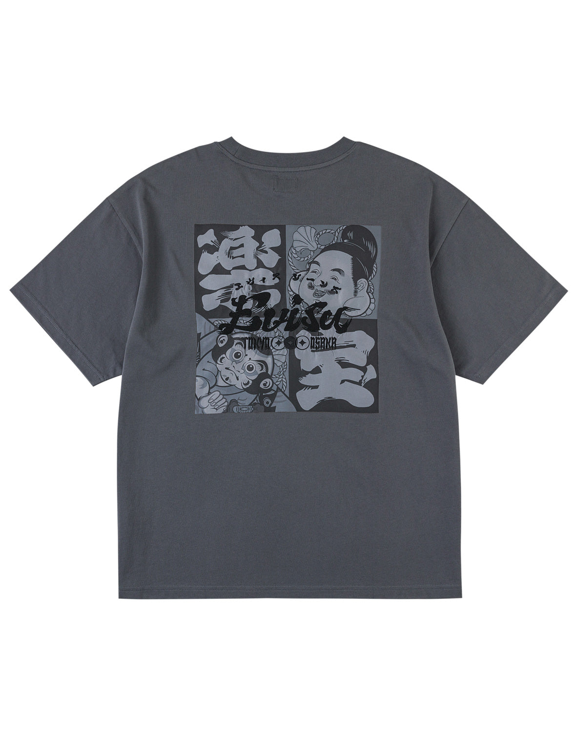 Godhead and Kite Daruma Kerchief Print T-shirt – EVISU