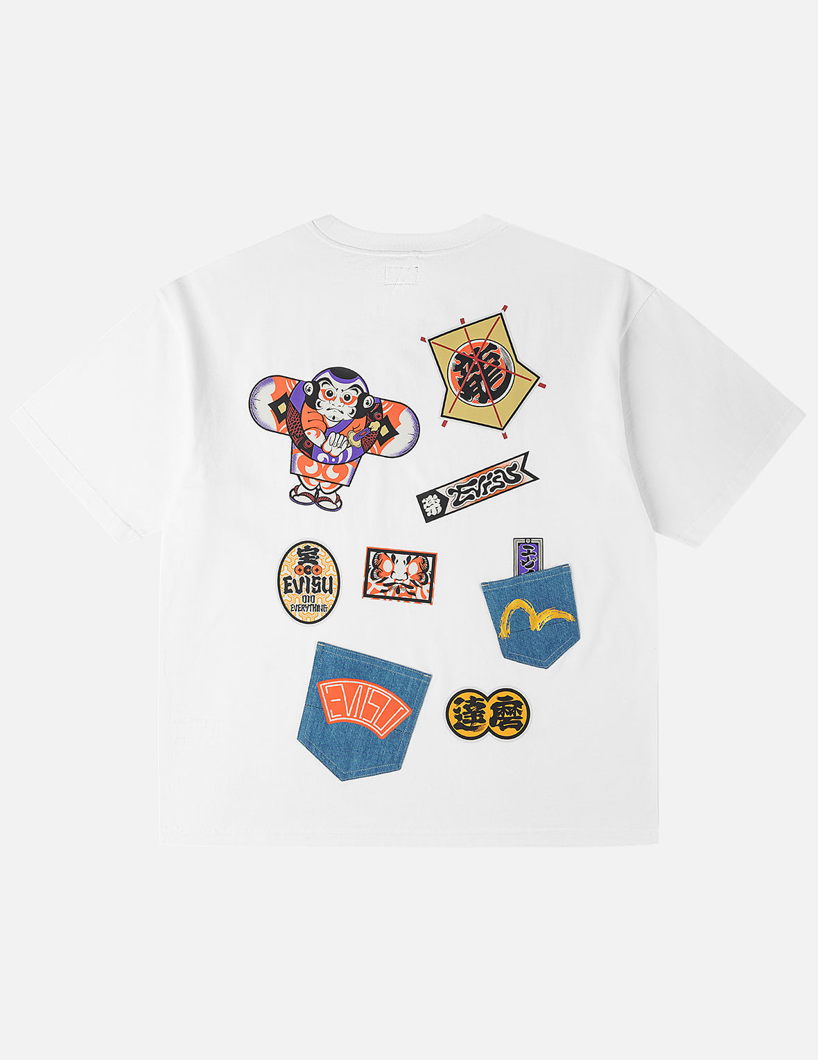 Japanese Kite Denim Patch Pocket T-shirt