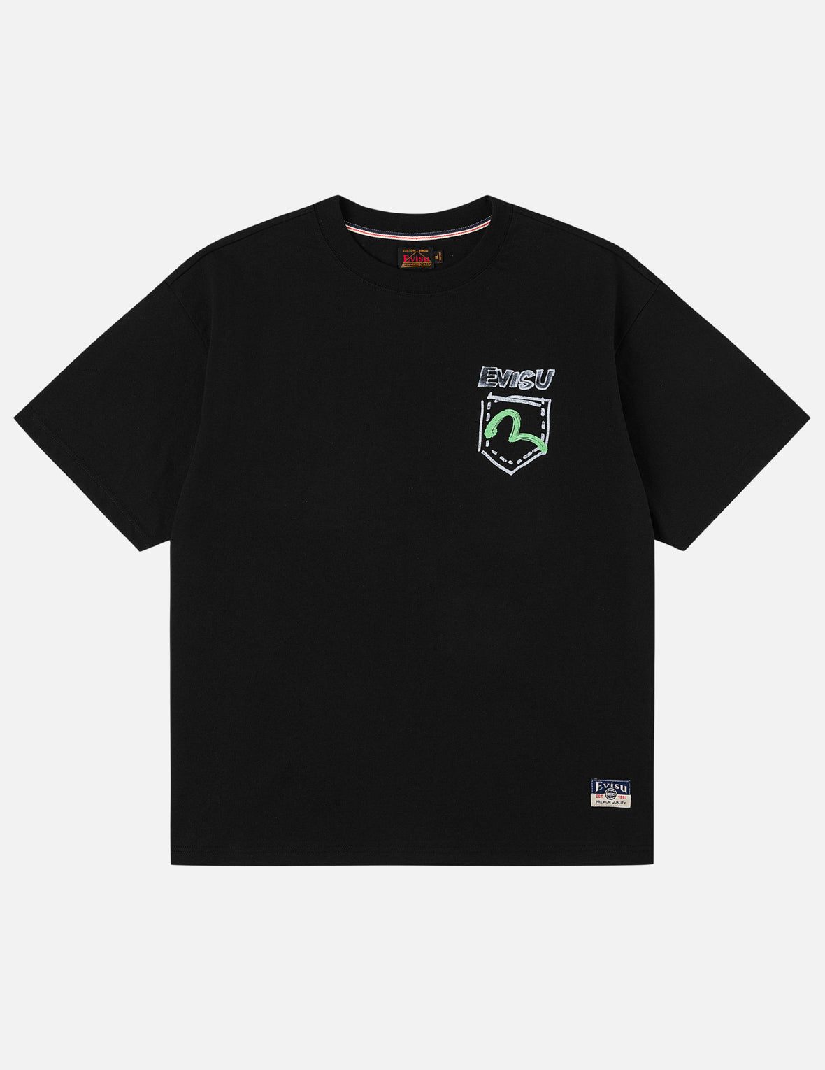Hand-Drawn Fortune Cat T-shirt