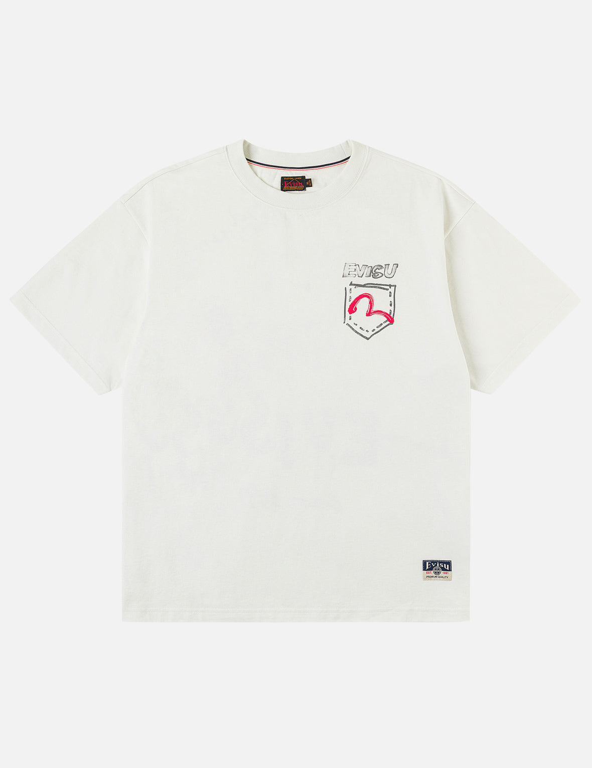 Hand-Drawn Fortune Cat T-shirt