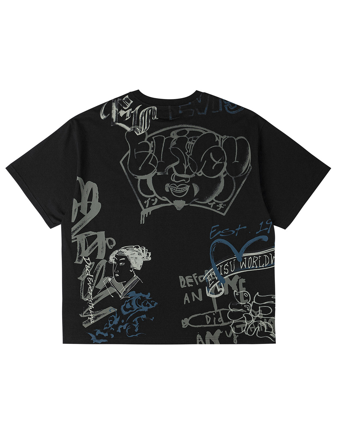 Allover EVISU Logo Graphic T-shirt