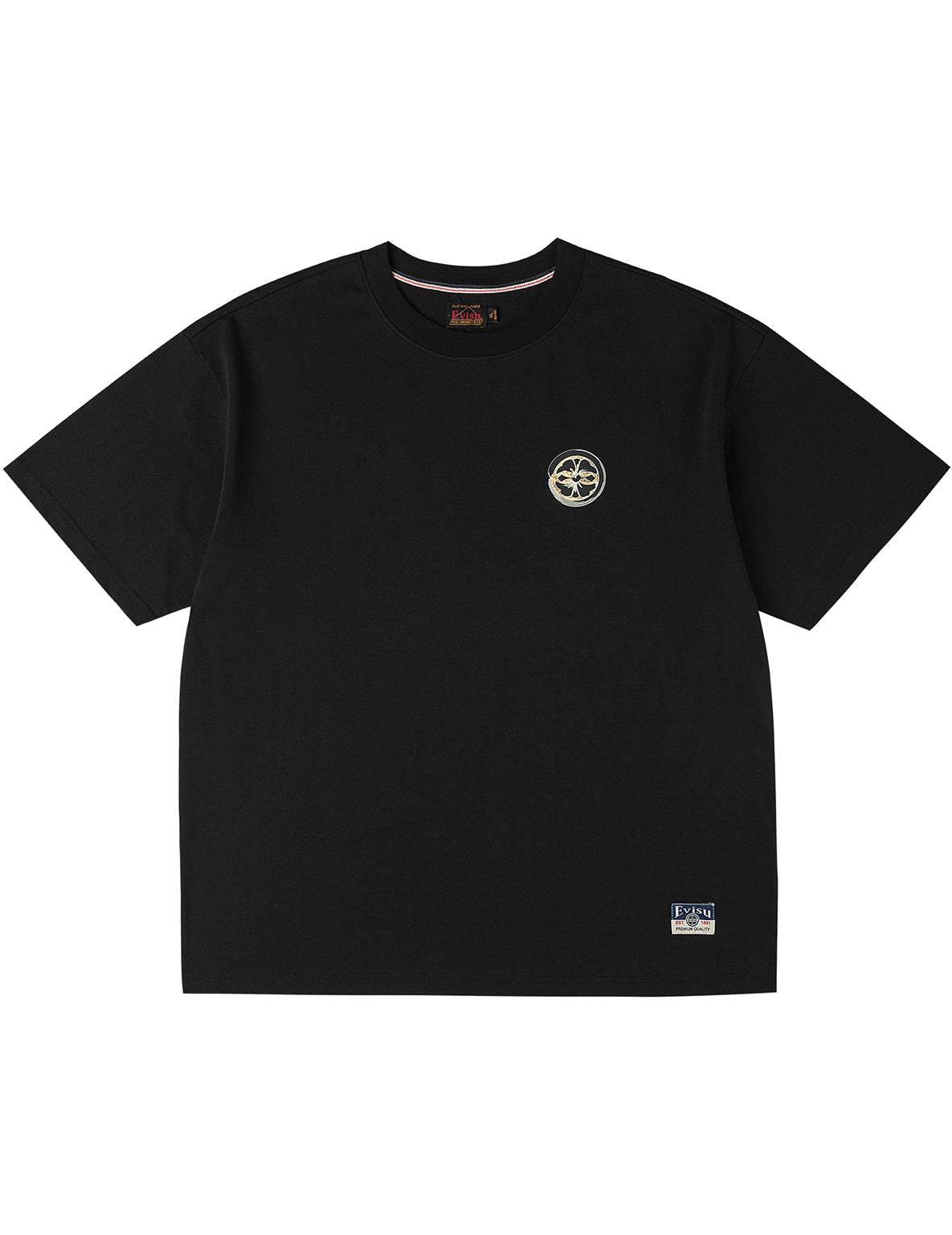 Multi-Pocket Foil Print T-Shirt