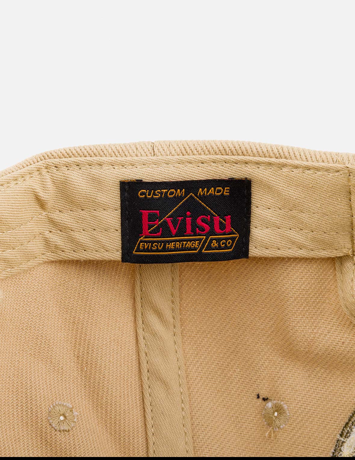 Evisu Logo Embroidery Cap - Beige