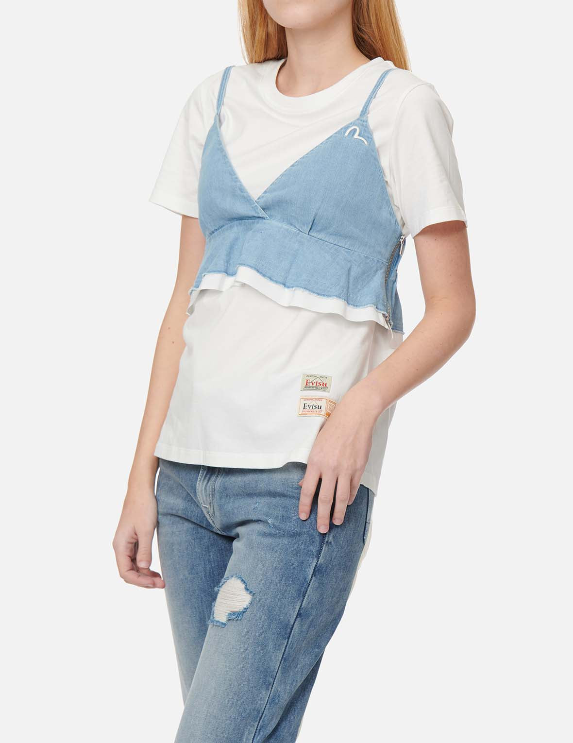 Seagull Embroidery 2-in-1 Top