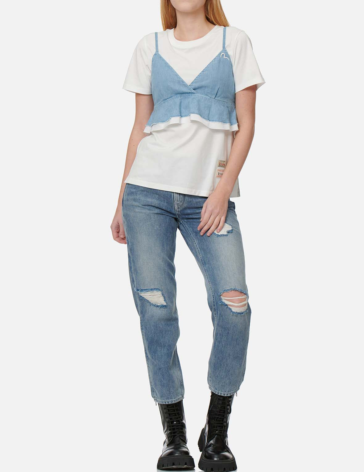 Seagull Embroidery 2-in-1 Top