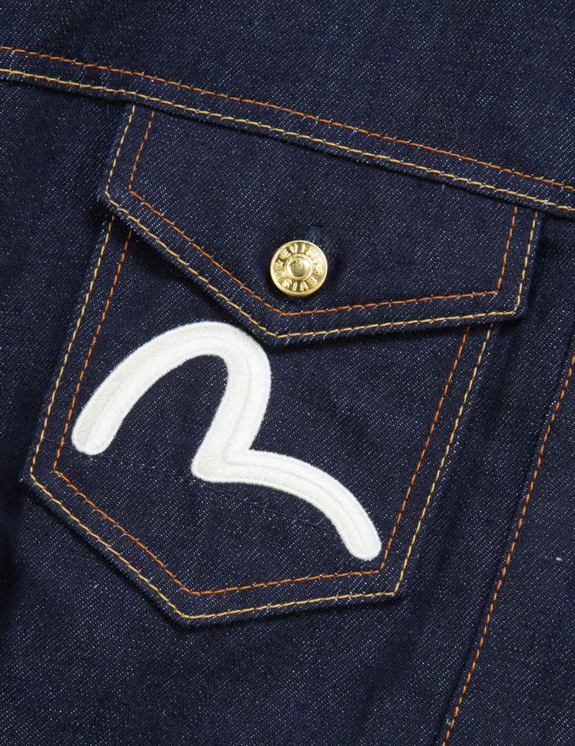 Logo and Floral Embroidery Denim Dress