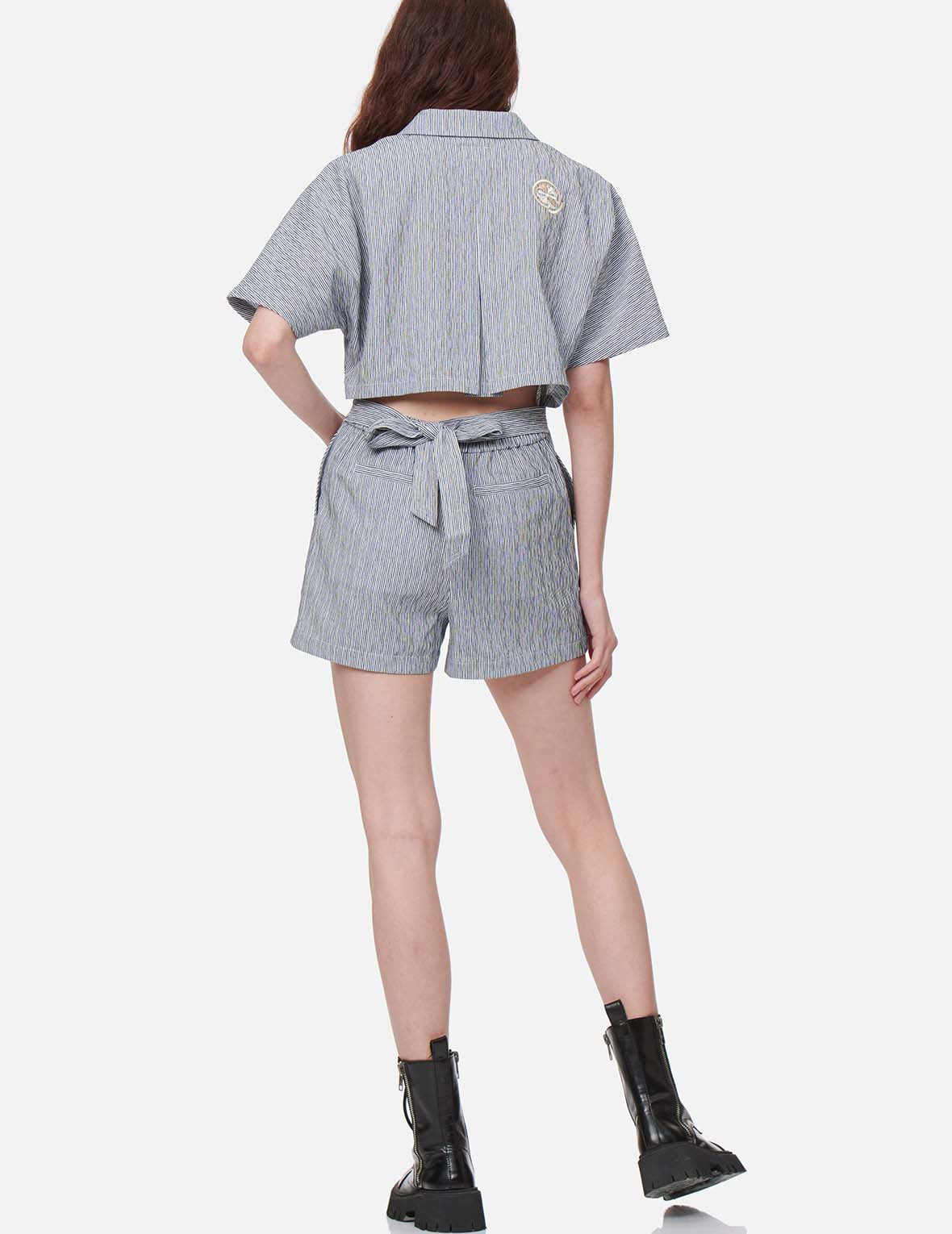 Seagull and Kamon Embroidery Jumpsuit