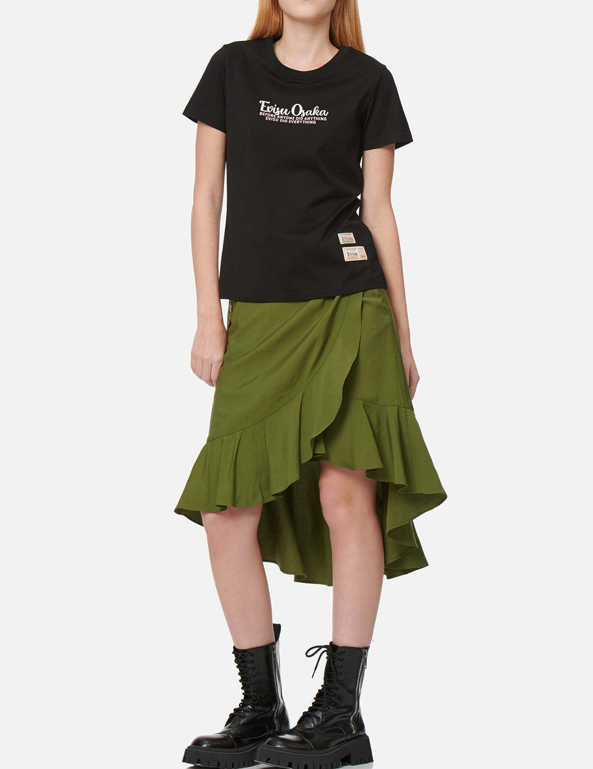 Asymmetric Ruffle Skirt