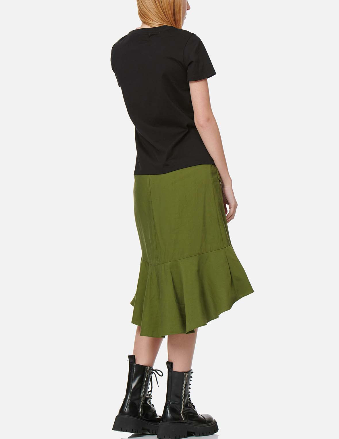 Asymmetric Ruffle Skirt