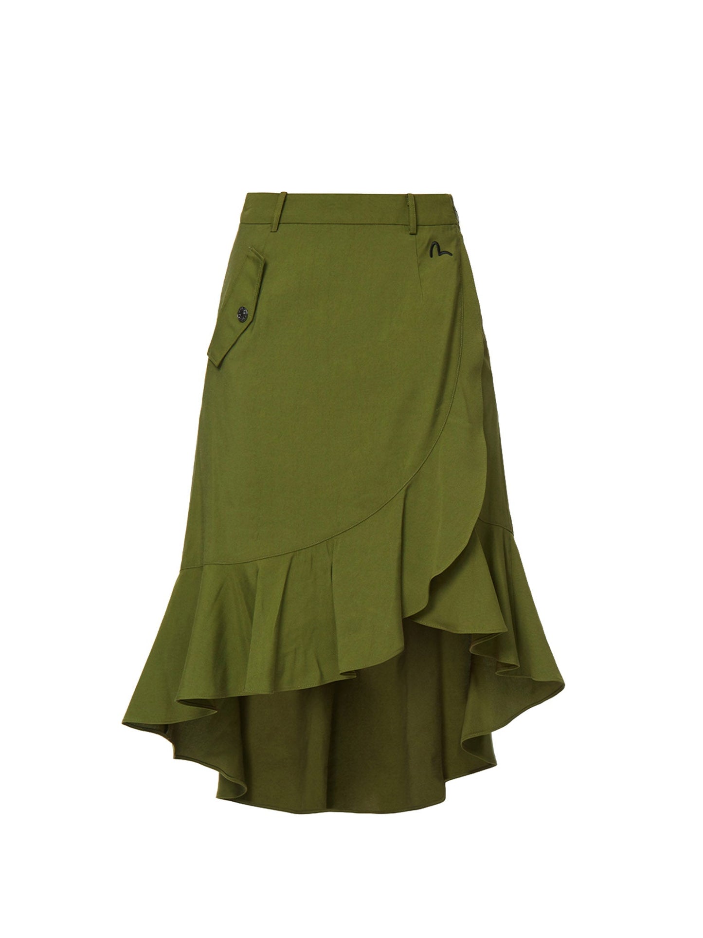 Asymmetric Ruffle Skirt