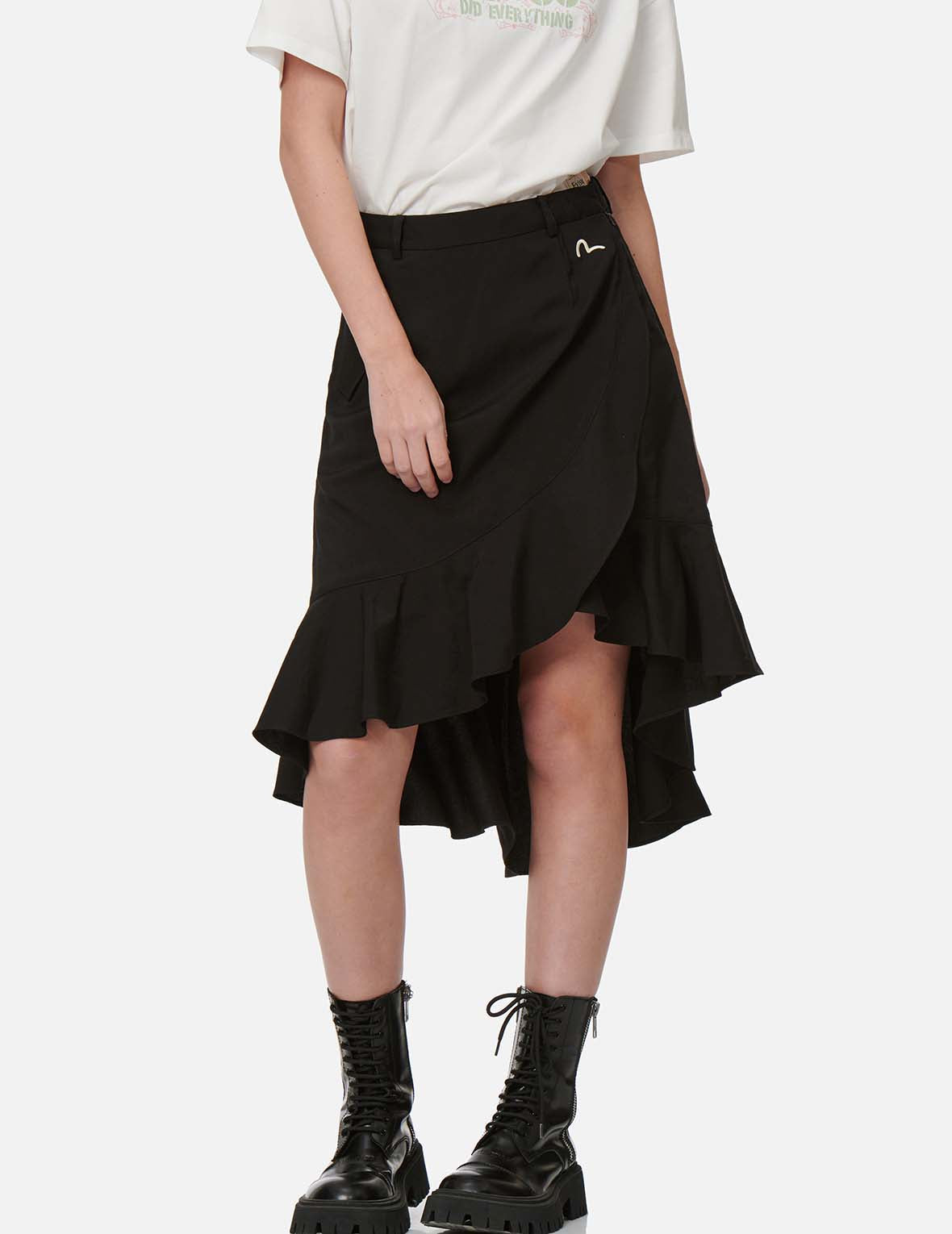 Asymmetric Ruffle Skirt